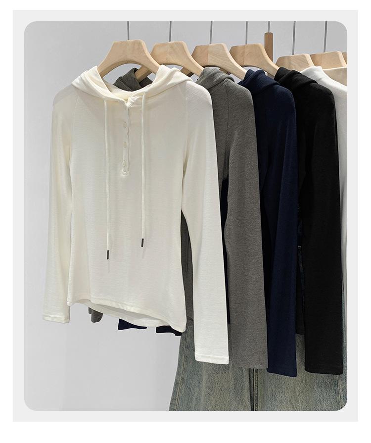 Stylish Slim-Fit Grey Half-Zip Hoodie for Women - 2025 Autumn/Winter Collection