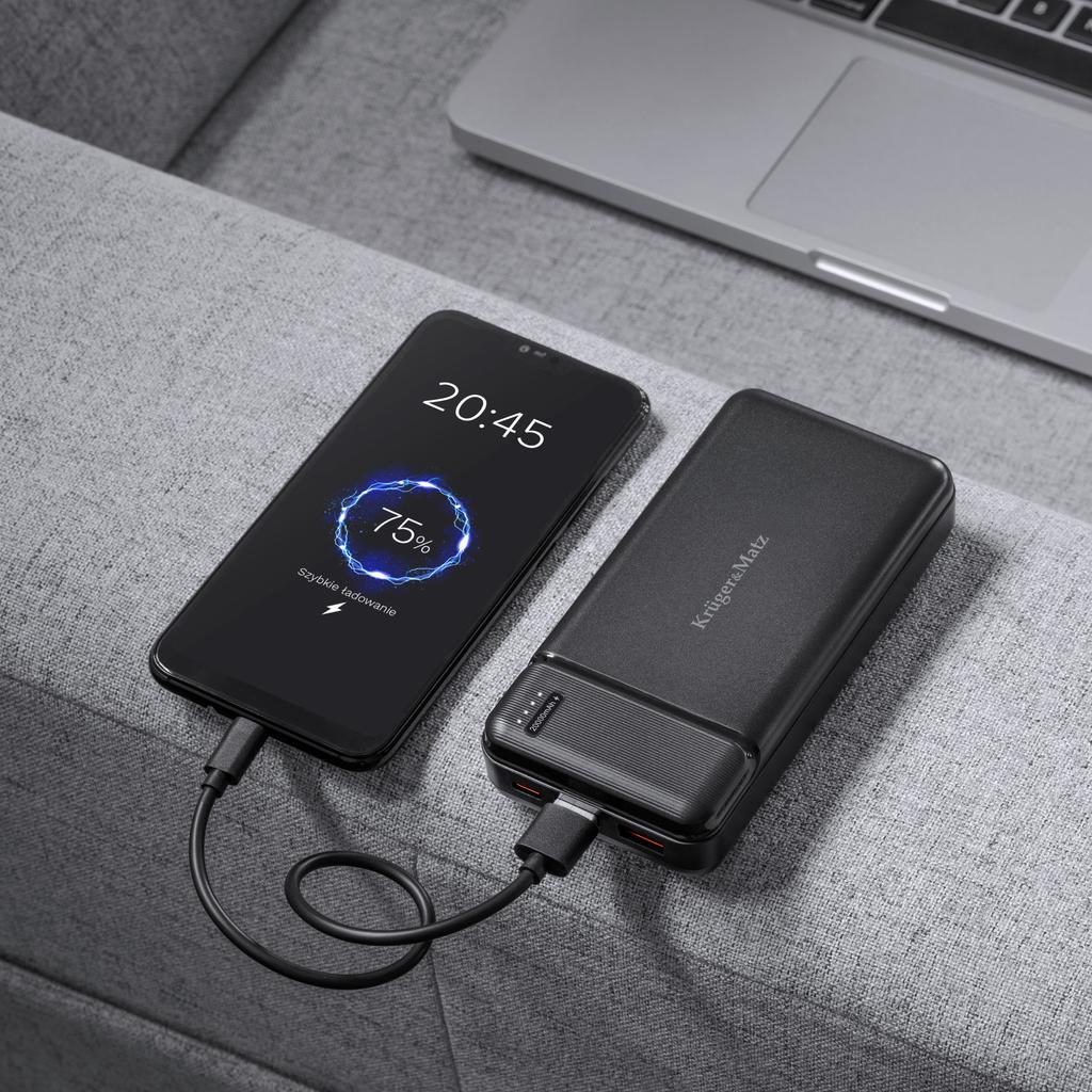 POWER BANK Kruger&Matz 20000 mAh Li-pol with QC and PD function