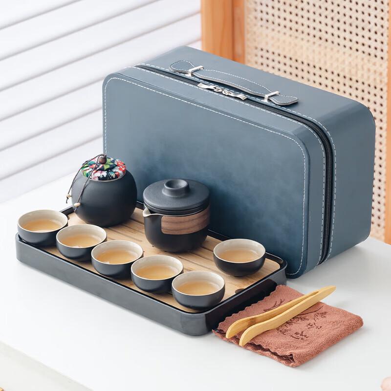 Portable Ceramic Gongfu Travel Tea Set