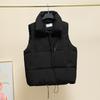 Autumn and winter new down cotton vest women's short student loose vest outer wear vest vest jacket
