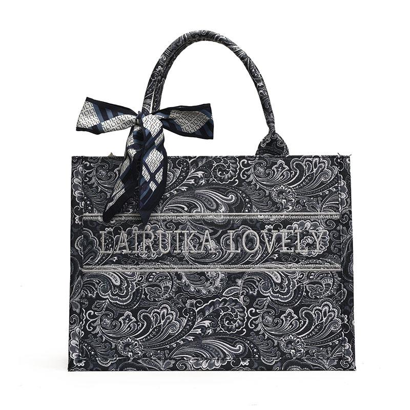 Geantă de lucru de mare capacitate pentru femei 2025 nouă iarnă casual de ultimă generație geantă tote portabilă brodată pentru femei