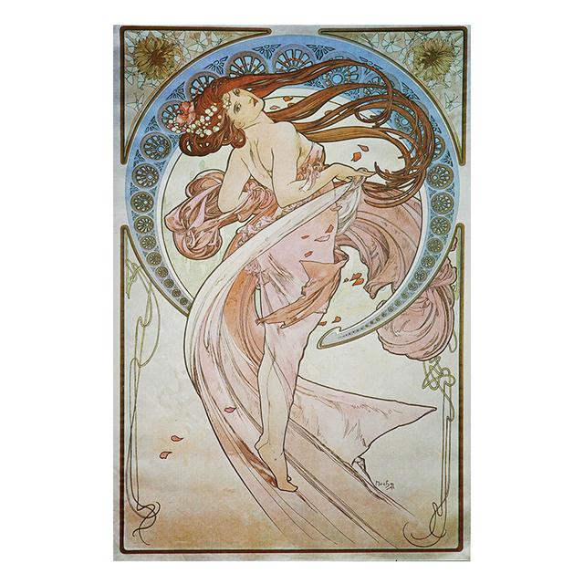 Alphonse Mucha Elegant Women's Oil Painting Wall Art Posters and Printmaking Art Oil Painting Living Room