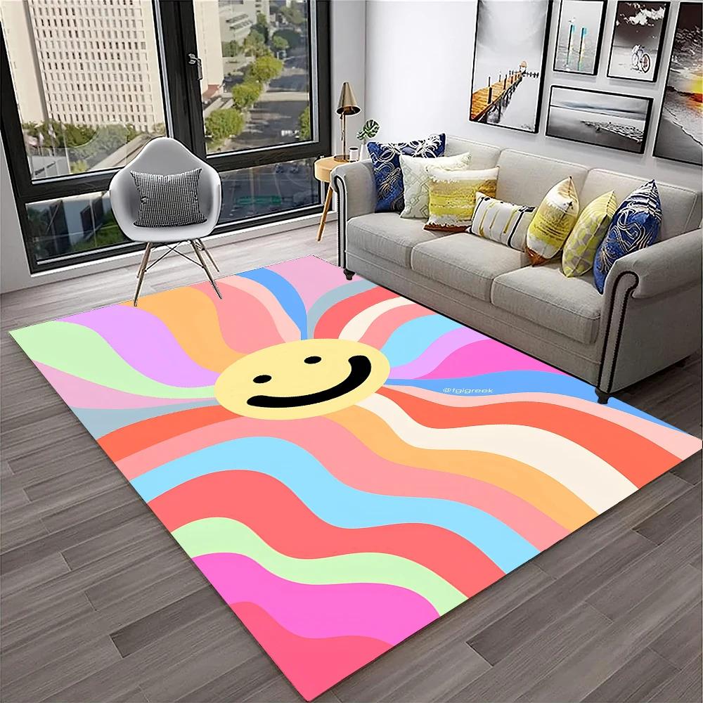 3D Colour Illusion Rainbow Vision HD Carpet Rug for Home Living Room Bedroom Sofa Doormat Decor,kids Area Rug Non-slip Floor Mat