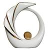 Unique Nordic Style Round Art & Craft Home Decor for Minimalist Style Wedding Dinner Table Party Living Room Office Bedroom, Decorative Gift (White-1)