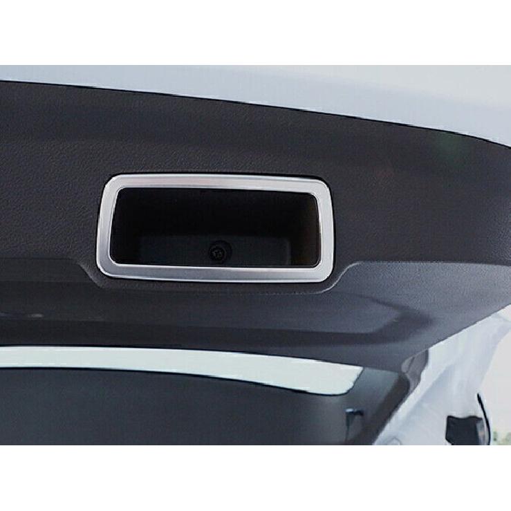 For Jeep Renegade 2015-2023 Silver Steel Tailgate Trunk Handle Lock Frame Trim