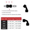 4AN 6AN 8AN 10AN Buchse auf 4AN/6AN/8AN/10AN Buchse Union Gerade 0°/45°/90° Grad Schwenkbare Schlauchendverschraubung Adapter Anschlüsse