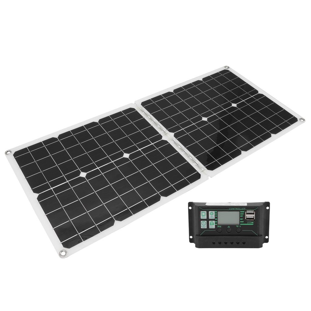 50W 2A Solar Panels Polysilicon Folding Solar Panels Portable Camping Travel High Conversion