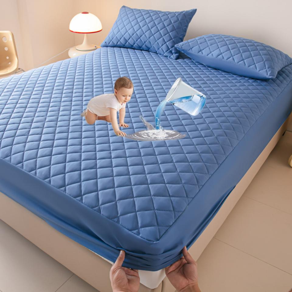 2025 Wodoodporny Pokrowiec na Materac Antyroztoczowy Miękki Wygodny Oddychający Prześcieradło z Gumką Nie Zawiera Poszewki na Poduszkę