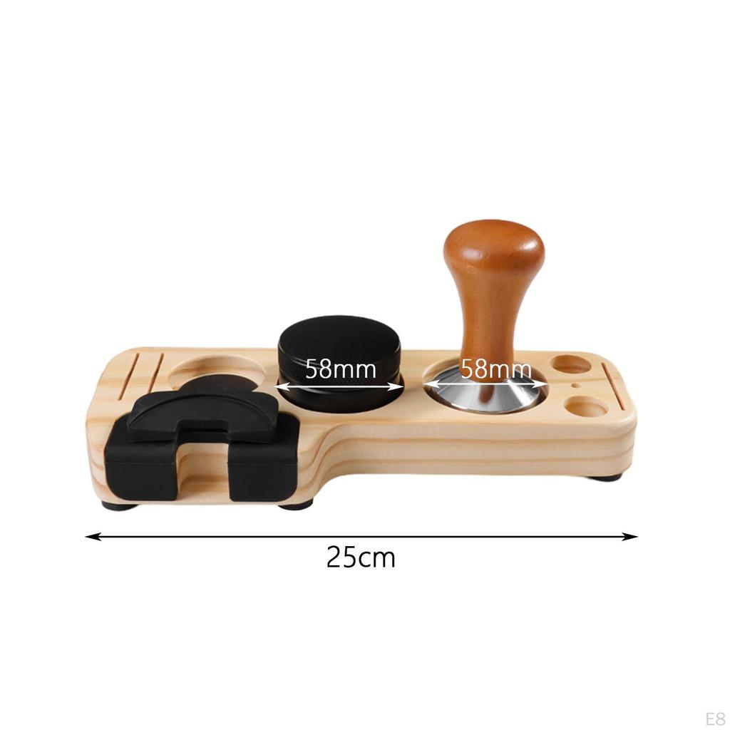 Barista's Choice Espresso Tamping Set - Premium Wooden Base and Ergonomic Handle