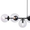 Siena Black Hanging Lamp 8-Flat Clear Lamp E14