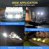 Safego 100W LED Work Light, 5-inch, White, 6000K, Spotlight, Narrow Beam (30 degrees), Round Shape, Vehicle Exterior Light, Fog Lamp, Universal, 9-LED