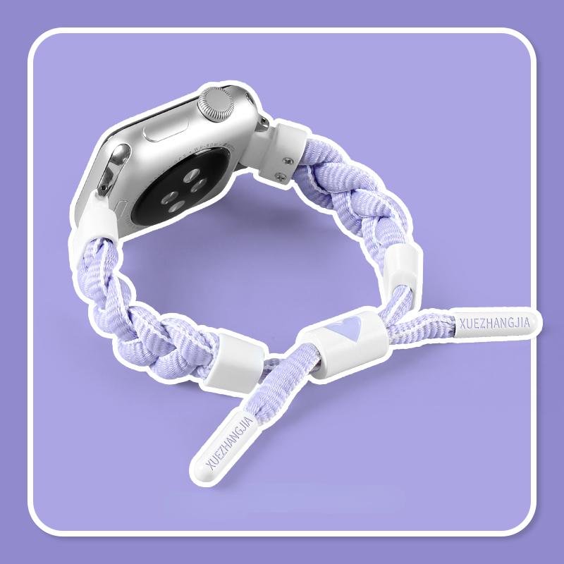 

Нейлоновый плетеный ремешок для Apple Watch Band Sports 45 мм 41 мм 40 мм 38 мм браслет-петля с цветными блоками для iWatch 8 7 6 5 SE ремешок для часов iwatch 1 2 3 42mm