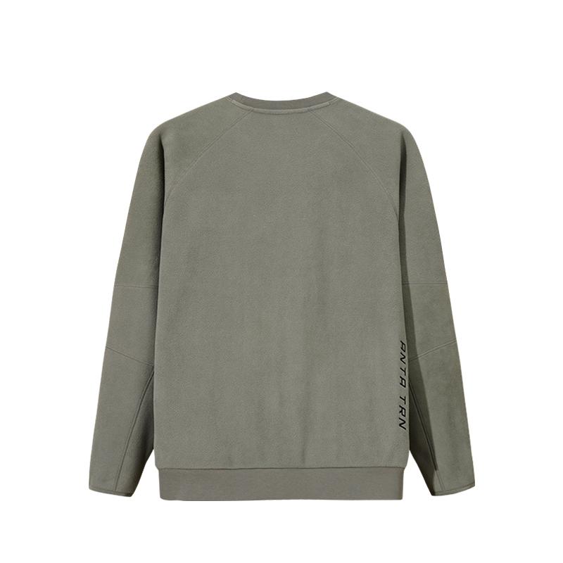 Anta Sweatshirts Men's Coffee Sepal Gray 3 Crew Neck Moderate 952547704-3