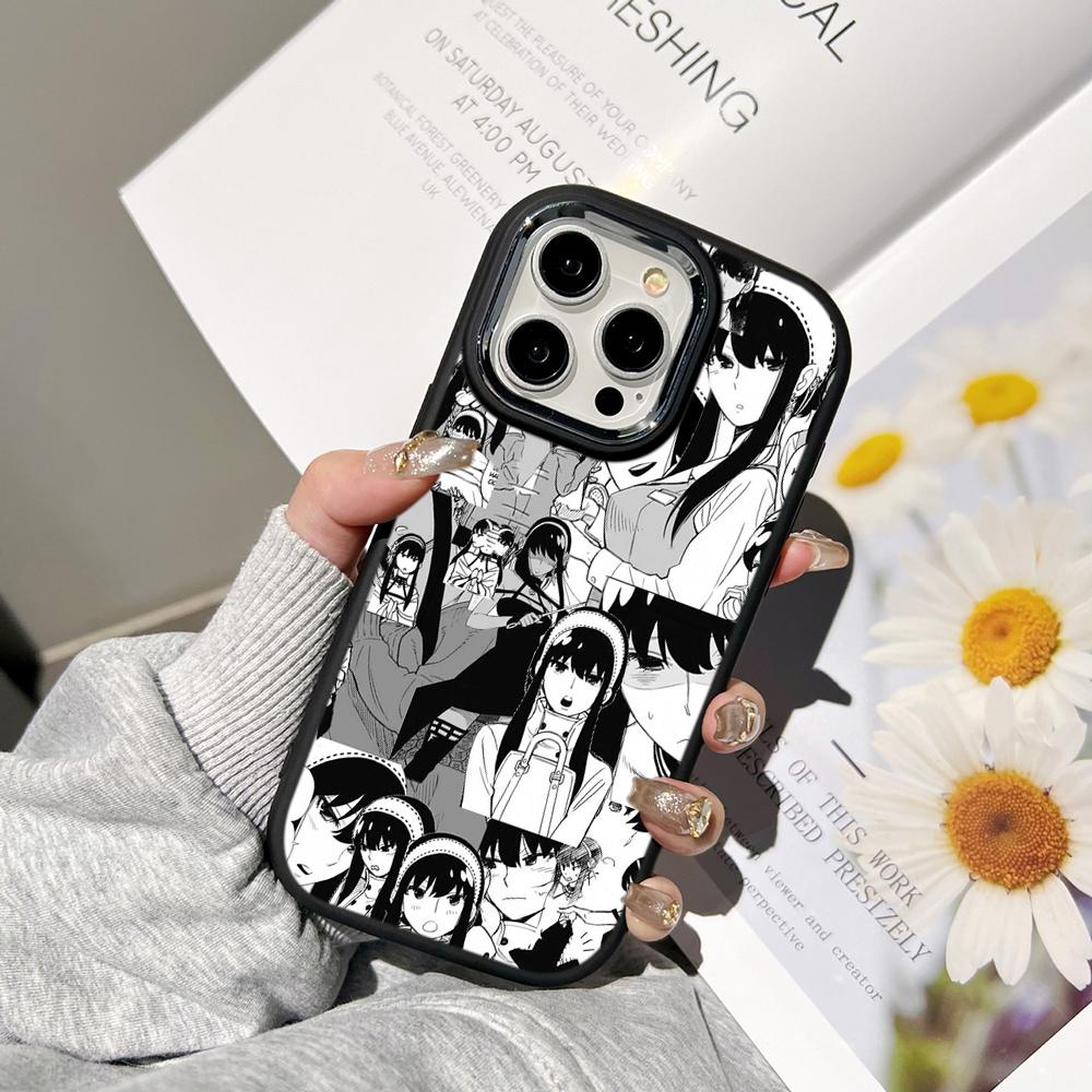 Ae98 SPY×FAMILY Anime Art Phone Cases for Samsung A13 A32 A53 A04e A54 S24 FE S23 Ultra Infinix Hot 40i Huawei P30 Metal Camera Protective Back Cover