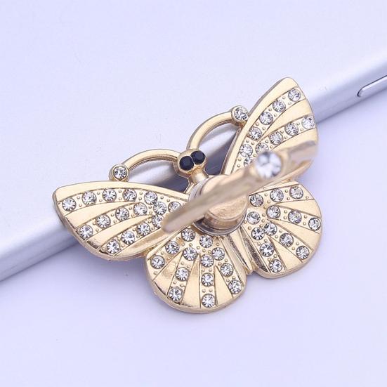 Fingerringhalter Grad Drehung Rückseite Universal 360 Aufkleber Strass Schmetterling Mobiltelefon