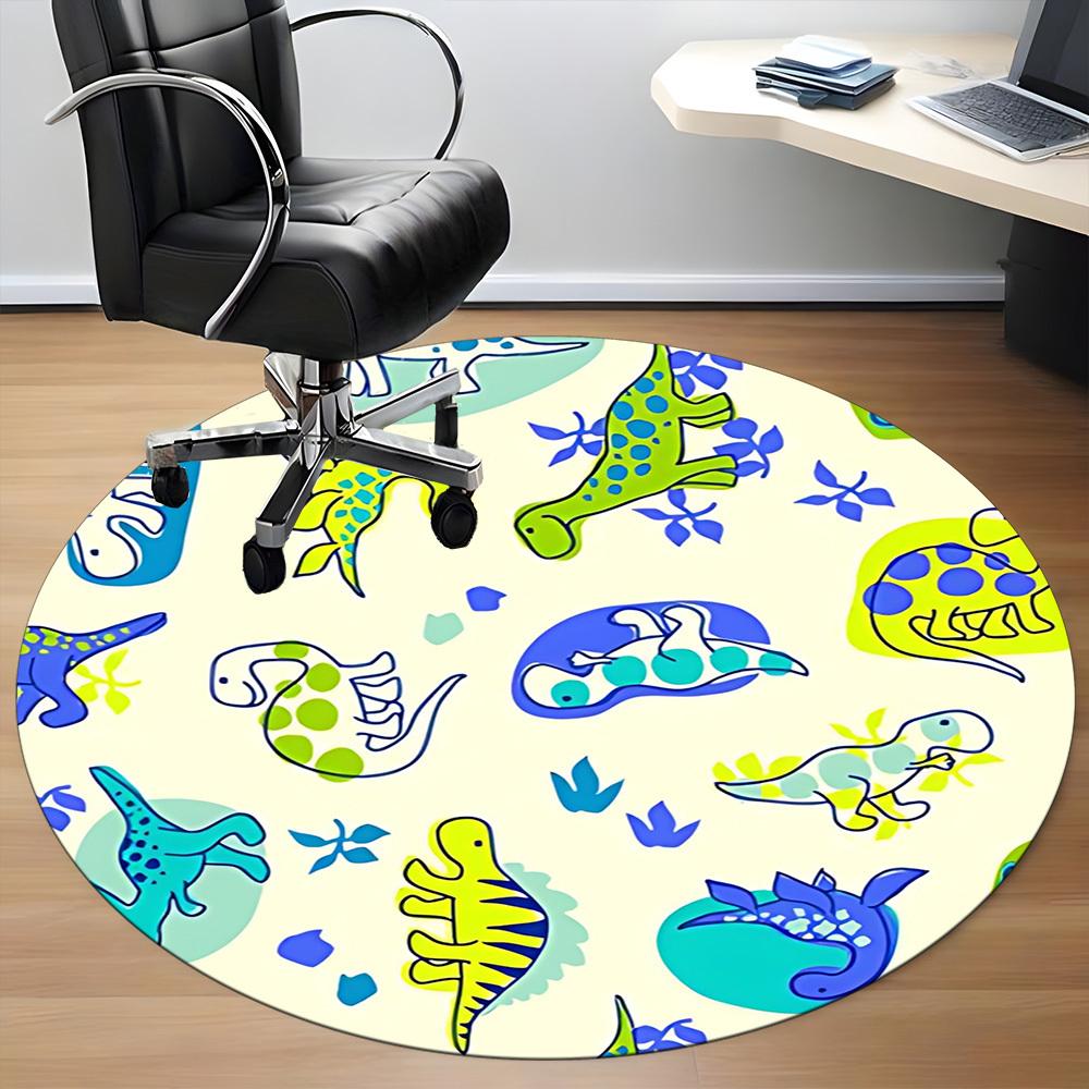 

1pc Dinosaur Pattern Chair Carpet for Office, Non slip, Soft and Durable Office Rug 80cm