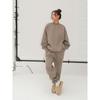 Khaki Green With Fleece Lining Gender-Free Sweatpants Sweatshirt