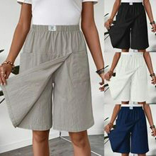 2023 Summer Women's Solid Color Loose Casual Fashion Shorts