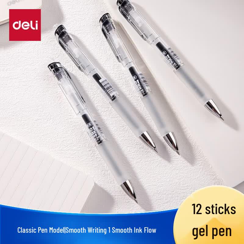 Deli S01Max 0.5mm Retractable Gel Pen чёрный