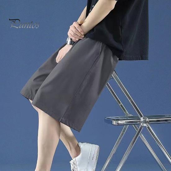 

Летние мужские повседневные шорты, дышащие, быстросохнущие, эластичные, с завязками на талии, короткие штаны, мужские спортивные брюки до колена для подростков