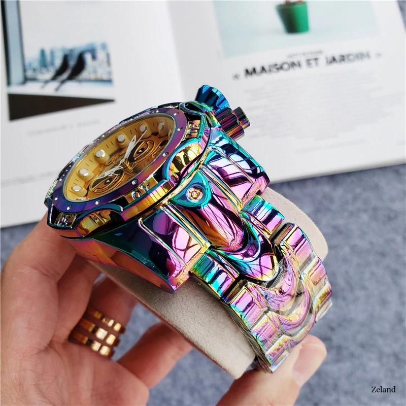 Montres-bracelets Quartz Invaincues Hommes Réserve Boulon Zeus Fonction Invincible Grand Cadran Joker Montre Homme Montre Originale Relogio Masculino