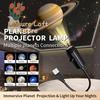USB Planet Projector Night Light - Galaxy Star Projector for Bedroom, Halloween & Christmas Decor
