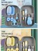 EVA Baby Care Set: 8-Piece Kit with Nasal Aspirator, Nail Clippers, and Cartoon Design