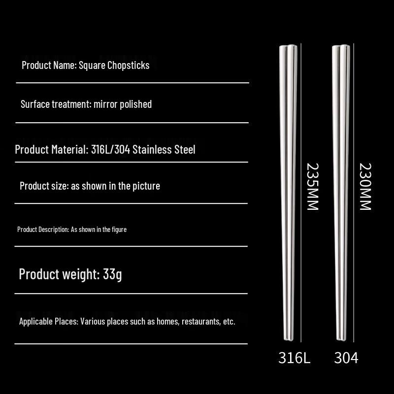Kwadratowe pałeczki ze stali nierdzewnej 316