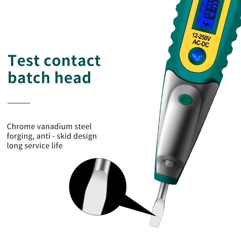 Multifunktionaler berührungsloser digitaler Teststift, Flüssigkristallanzeige, Schraubendreher, Ton- und Lichtalarm, elektrischer Teststift MYY