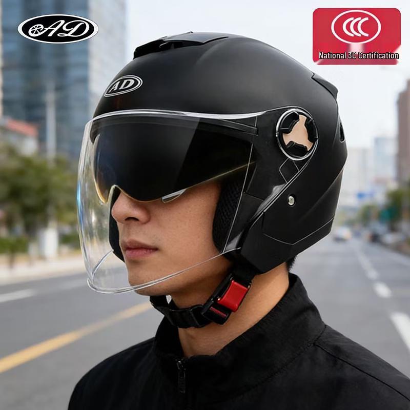 AD 886 Dual-Visor Half-Face Electric Scooter Helmet