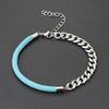 Simple Milanese Rope Braided Chain Splicing Titanium Steel Bracelet Men Women Unisex Style Couple Hand Jewelry Wristband