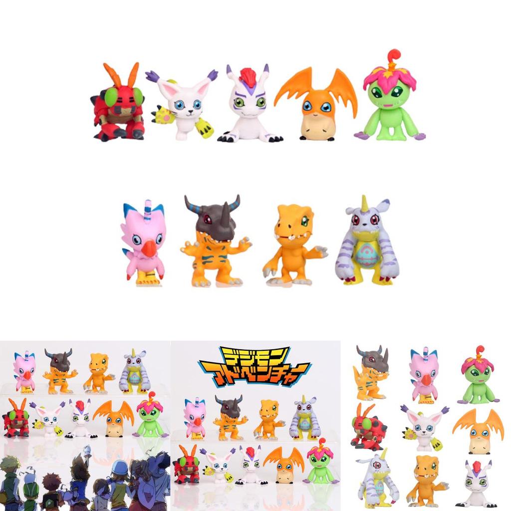 9 Stück Digimon Adventure Figuren PVC Spielzeug Weihnachtsgeschenke Kuchendekorationen Sammlerstück