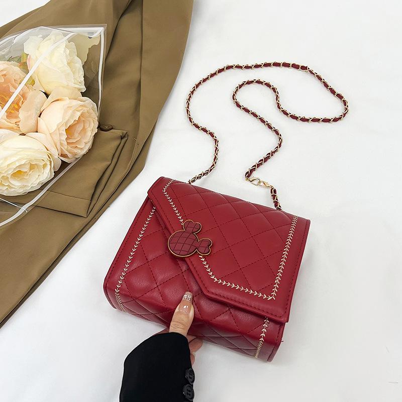 Women's New Chain Shoulder Bag Simple Casual Crossbody Bag Fashion Trendy Small Square Bag