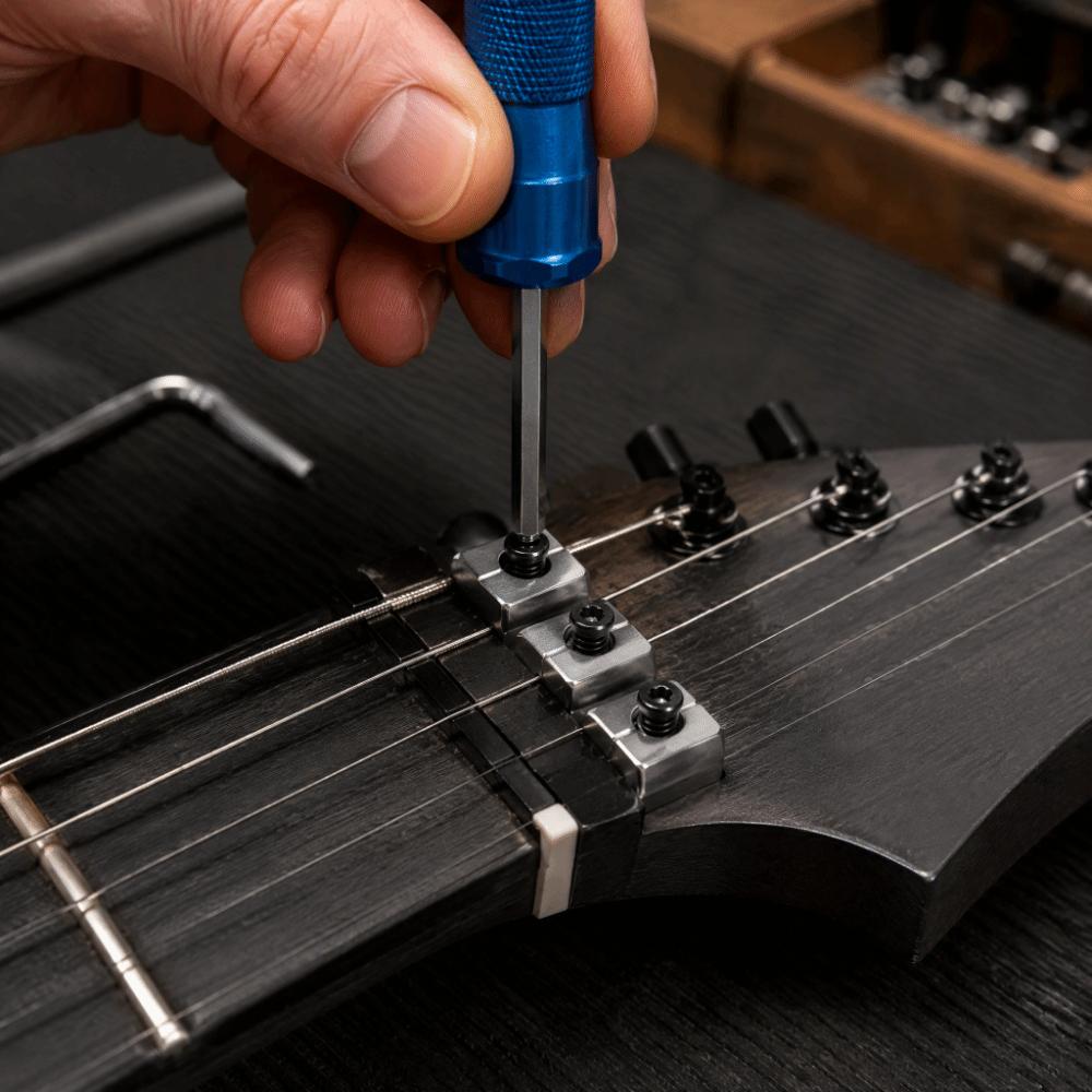 3Sets Silver+Black Guitar String Lock Metal Guitar Accessories Set  Electric Guitar