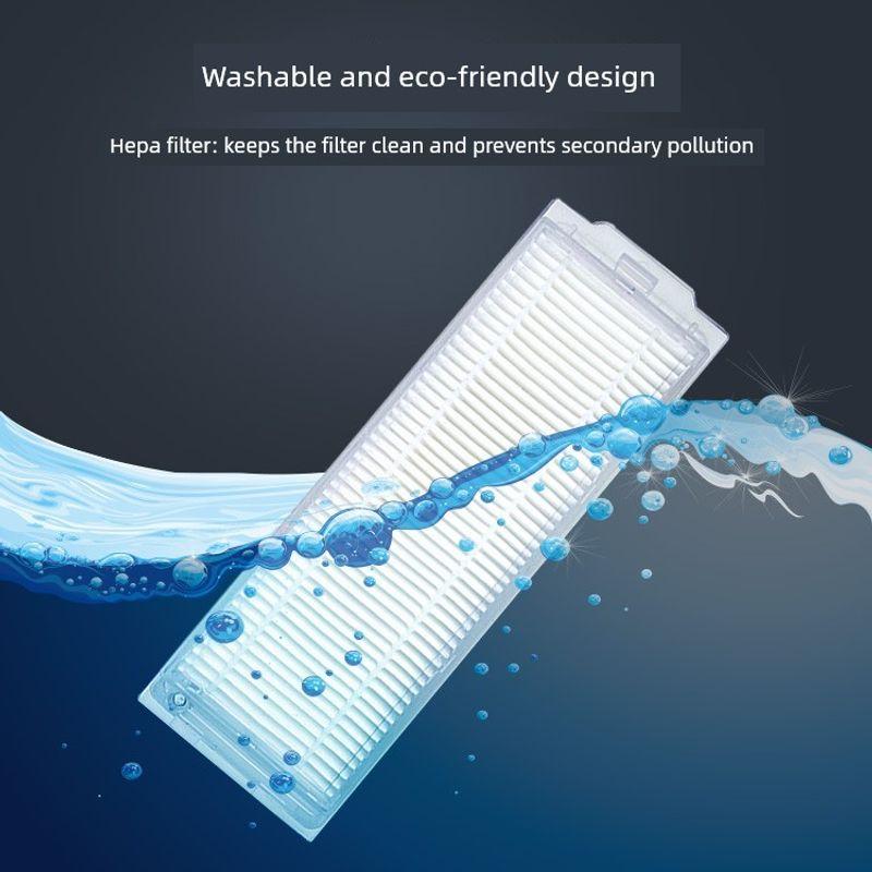 Suitable for Xiaomi Mijia No-Wash Sweeping and Mopping Robot Accessories C101 Mop Main Side Brush Filter Element Cleaning Fluid
