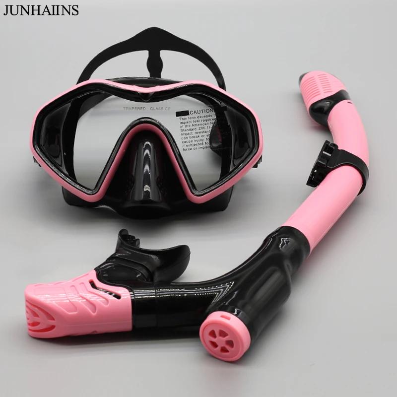 Adult Snorkeling Mask Set Diving Snork Anti-Fog Tempered Glass Diving Mask for Man Adult Goggles Leak-Proof Spearfishing Accesso