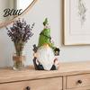 Home Soft Furnishing Decor Resin Garden Gnome Figurine Hand Painted Red Cap with Watering Durable Waterproof Ornament Can Outdoor Yard for