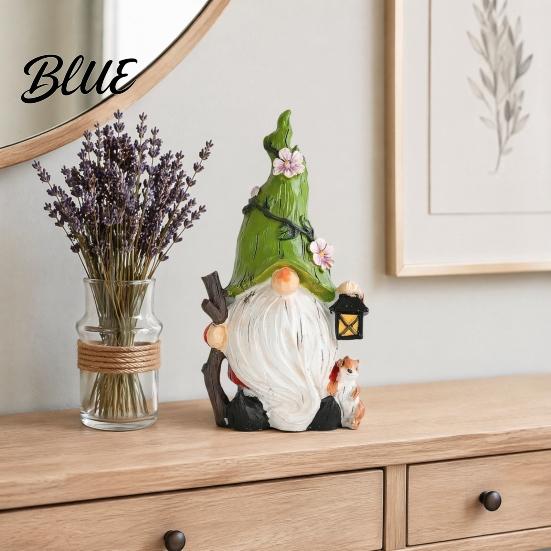 Home Soft Furnishing Decor Resin Garden Gnome Figurine Hand Painted Red Cap with Watering Durable Waterproof Ornament Can Outdoor Yard for