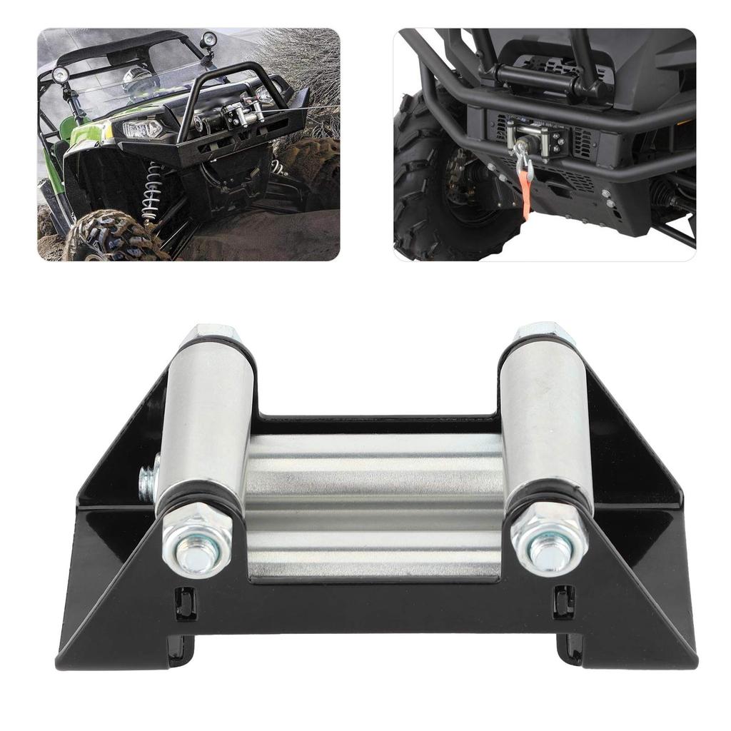 KIMISS Winch Roller Fairlead,Universal 125mm/5" Hole Diameter Side by Side Winch Cable Roller Fairlead Heavy Duty
