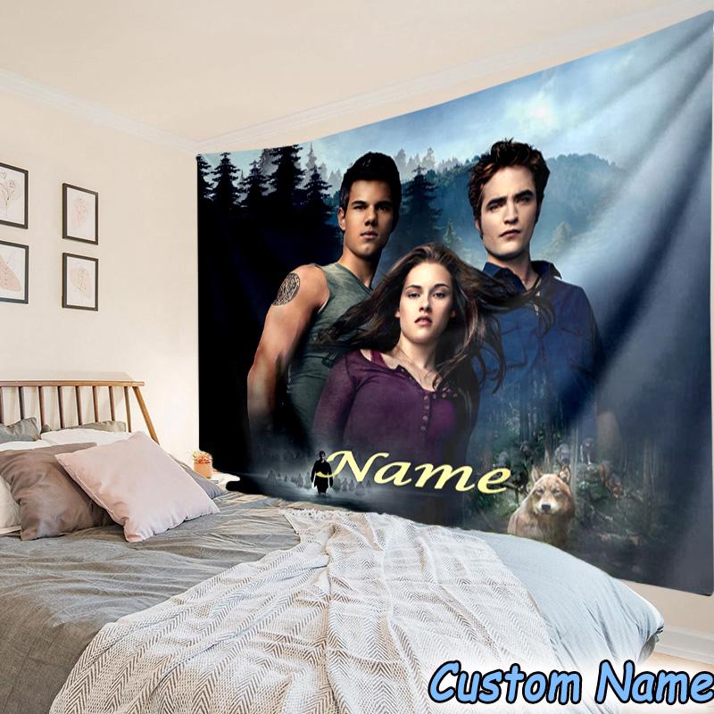 Custom Name Tapestry Twilight Tapestry Room Decoration Wall Hanging for Living Room Bedroom, dormitory, Birthday and Christmas gifts
