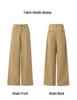 Autumn 2025 Khaki High-Waist Loose Straight-Leg Women's Jeans - Casual, Slimming, Fashionable Wide-Leg Pants