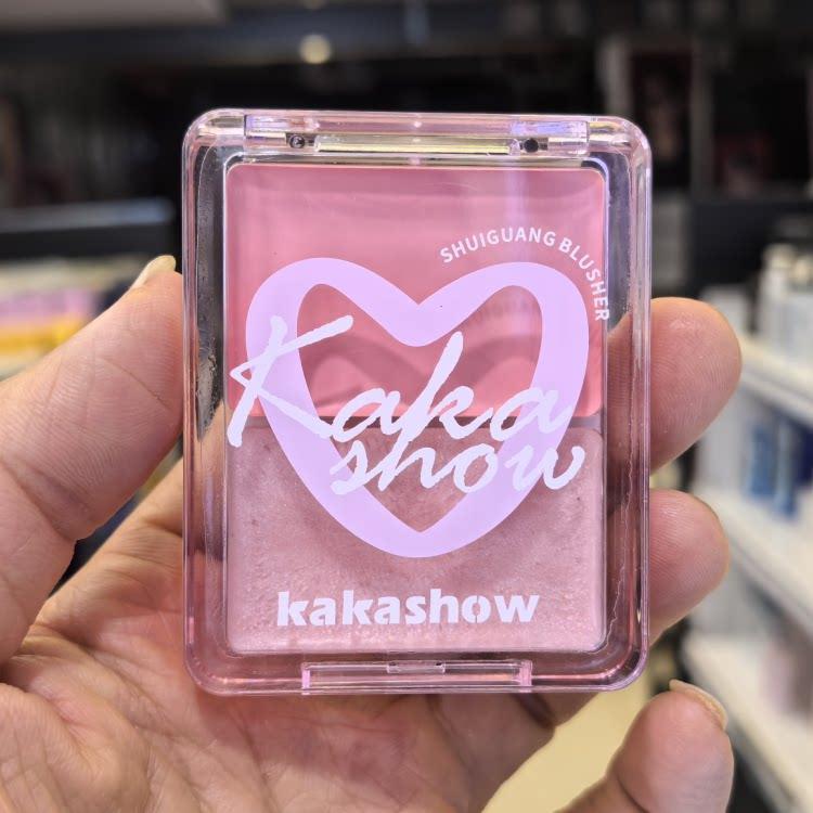 Kakashow Water-Gloss Blush Cream Dual-Color Three-Dimensional Translucent Finish