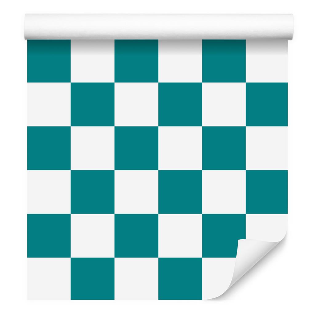 Checkerboard Wallpaper Turquoise, Turquoise Background for Living Room and Bedroom 50x1000
