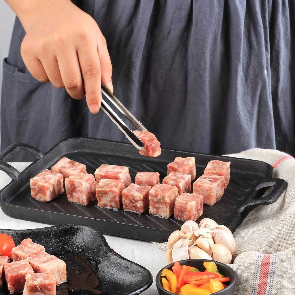 1/2pc Food Tongs Stainless Steel Grill Tongs Steak Bread Salad  Kitchen Tongs Home Outdoor BBQ Non-Slip Tweezers Buffet Clip
