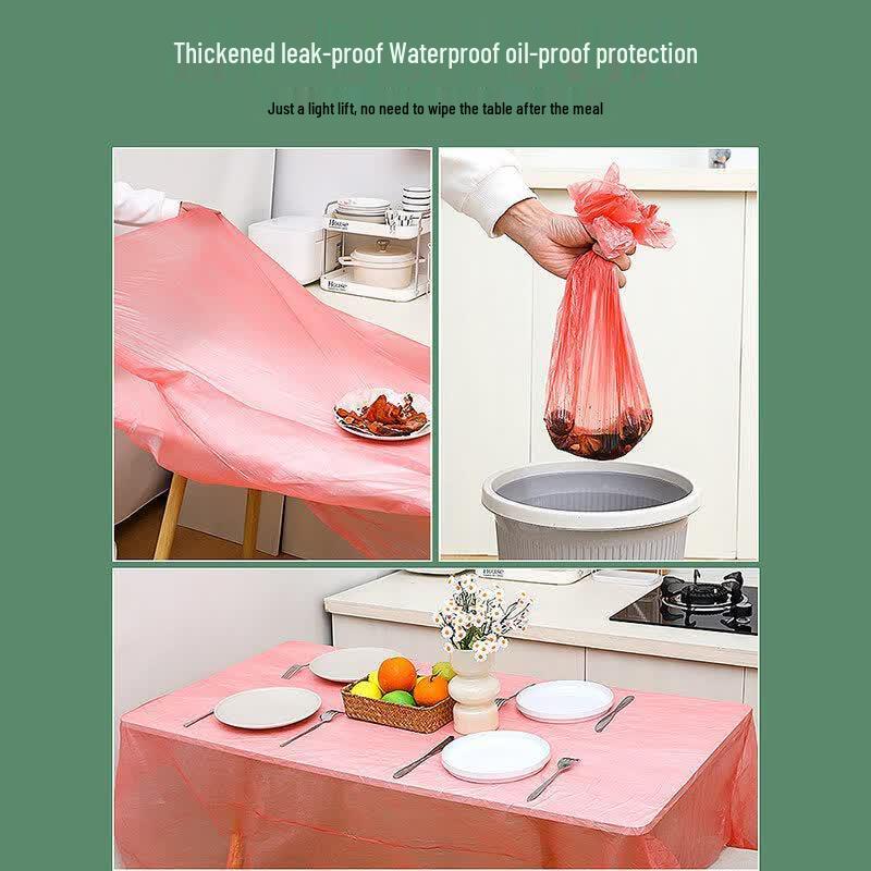 ZISIZ Disposable Plastic Waterproof Tablecloth