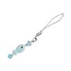 Sweet Blue Fish Beads Charm Pendant Chain Phone Strap Pocket Keychain Strap Hangings Decoration for Key Bag Purse