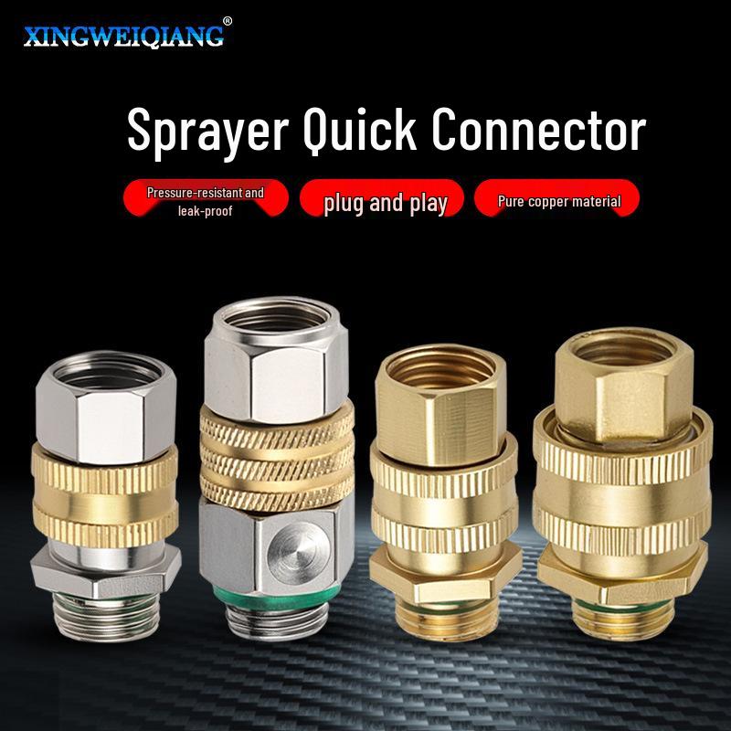 High-Pressure Sprayer Rotary Joint Quick Detachable 14mm*1.5mm Brass Connector