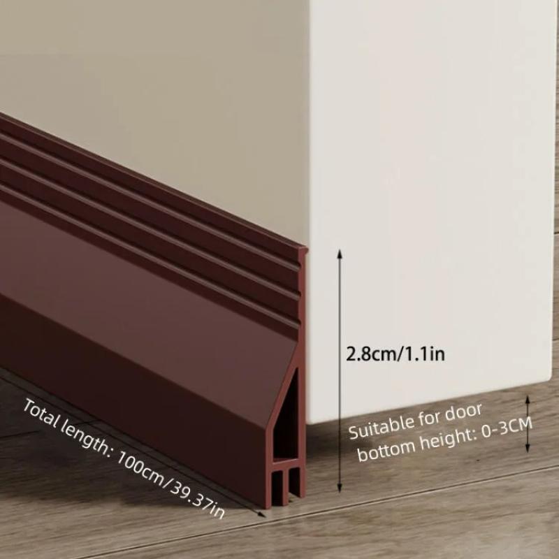

1pc 1m/39.37in Door Bottom Seal Strip Flexible TPE Windproof Insect-proof Noise Reduction Home Draft Stopper Seal strip S&1m коричневый