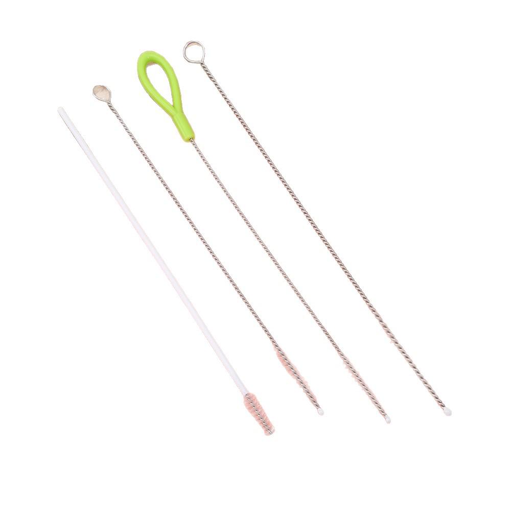 Stainless Steel Cleaning Brush for Straws, Bottles, and Cups with Spiral Bristles