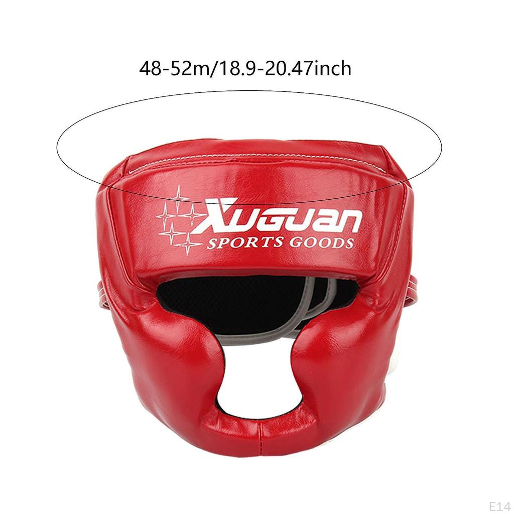 Boxing Headgear Face Cover Adjustable Breathable Head Gear Thicken Forehead and Ear Protection Guard